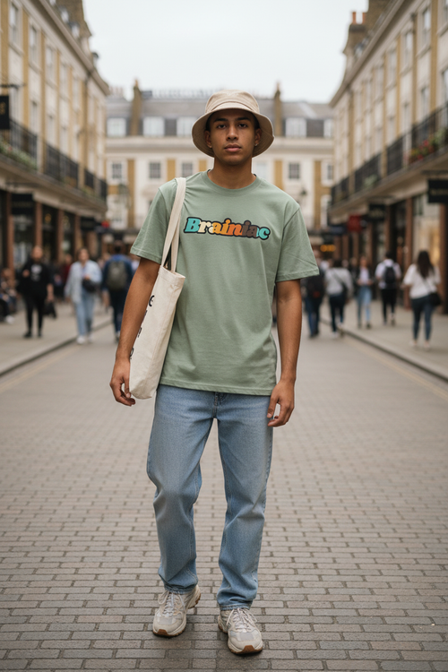 Heather Military Green Brainiac T-Shirt - London Streetwear Editorial