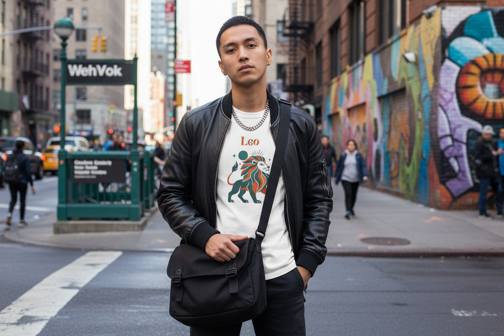 Leo - NYC Bomber Style (White)