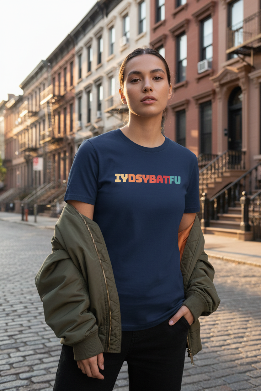 Navy t-shirt - Brooklyn brownstones