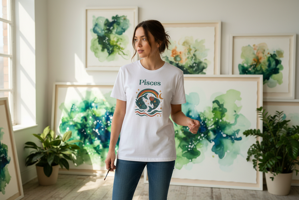 Pisces - Artistic/Watercolor Space (Sage)