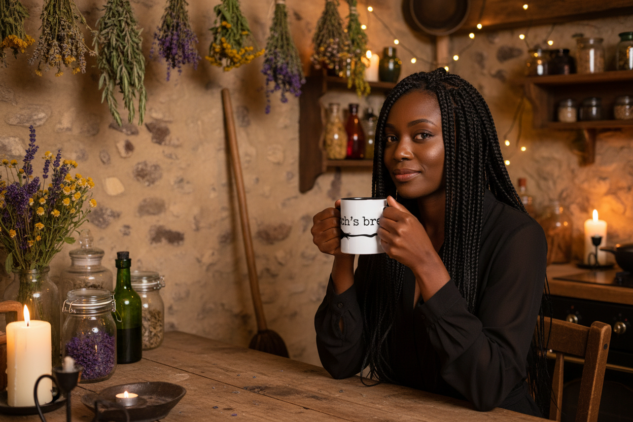 Witch's Brew & Broom Mug